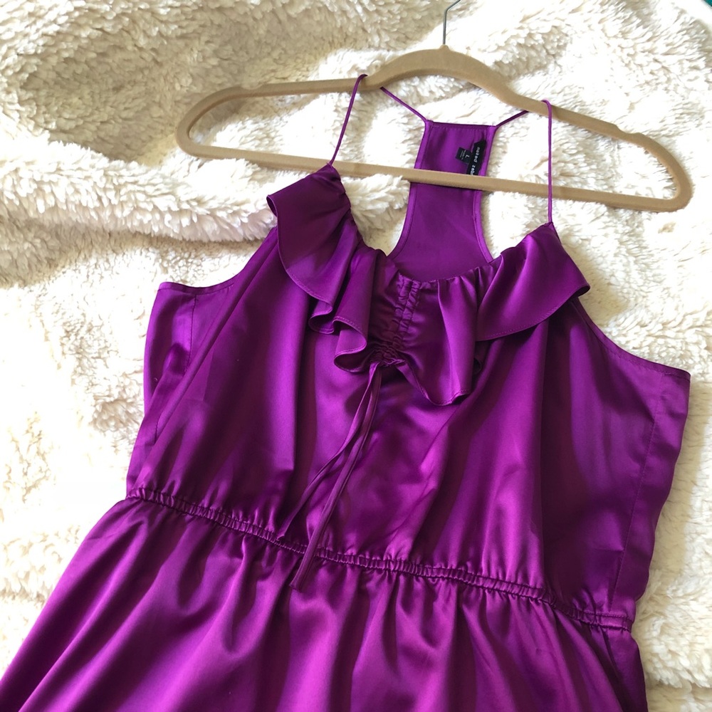 Gorgeous color satin mini skirt